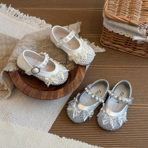 Lace Bow-tie Fashion Fishnet Wrap Toe Beach Shoes Hollow New Summer Little Girl Princess Mary Jane Shoes Beading Footwear J03237