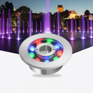 SXH Fountain Light Stainless Steel Spring Light led Waterproof Submerged Spotlight Colorful 24V12V Underwater Light Dry Spray Light