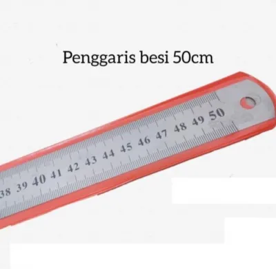 Penggaris Besi Mistar / Stainless Ruler Multifungsi 50 cm - 30 cm