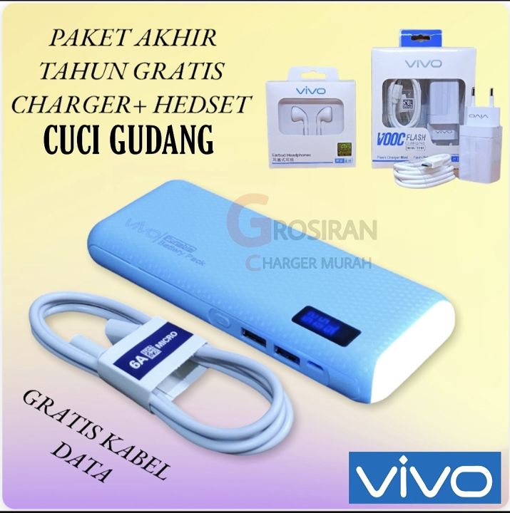 PROMO AKHIR TAHUN !! Power Bank Vivo 19800MAh GRATIS CHARGER