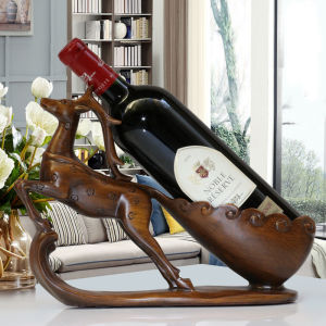 Red Wine Rack Home Decoration Ornament European Style Living Room Creative Decoration Crafts TV Cabinet Decorations Housewarming Gift
