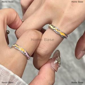 [COD] Home Base Luminous Rainbow Couple Rings Open Rings For Women Men Adjustable Couple Rings Jewelry Gift