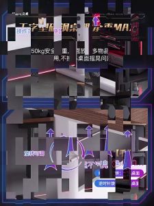 Table Ergonomic Table Height Adjustable PC Gaming Table Office Table Study Computer Table Laptop Desk