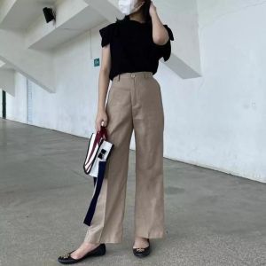 Celana Kulot Highwaist Linen Premium | Celana Kulot Wanita Terbaru Kekinian | Nyaman Di Pakai | Banyak Diminati | Raysha Galery