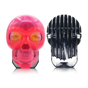 【New Skull head shape】 2pcs Mini Driving Light spot light waterproof 6 Modes for motorcycle Motorcycle Headlight LED Bulbs 80W
