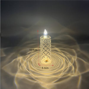 LED Flameless Candle Lights Acrylic Electronic Tears Candle Lamp Rose Strip Shape Fairy lights USB LED night light for room Wedding Party Christmas Home Decor with free AG13 Battery Operated