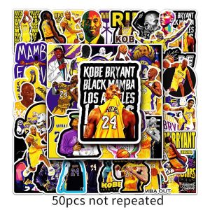 50PCS NBA Basketball Star Kobe Bryant Waterproof Sticker Lakers Kobe Bryant Cartoon Sticker Decorative Luggage Laptop Car Helmet