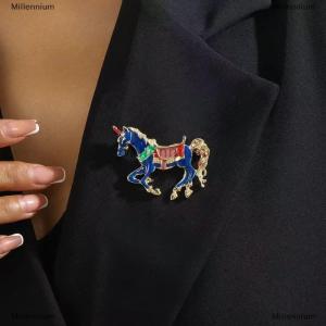 [COD] Millennium Tòa án cổ điển phong cách men phi nước Đại Chiến tranh Ngựa trâm cài pins cho phụ nữ quần áo phụ kiện người đàn ông thời trang phù hợp với ve áo Corsage