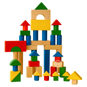 .Mainan Edukasi Anak Balok Kayu Warna Edukatif Anak Susun Bangun Kreatif Montessori Laki & Perempuan