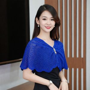 ADAM Multicolor Knitted Shawl Breathable Short Thin Coat Short Outer Wear Sun Protection Clothing Women