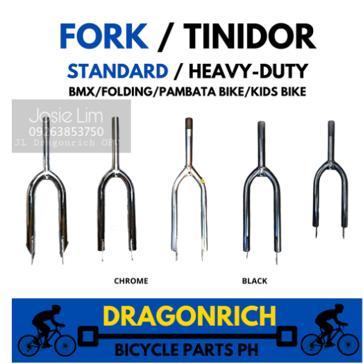 Bike Fork Tinidor Chromium Steel Standard Hybrid Heavy-Duty