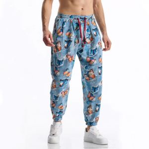 Summer Cotton Linen MenS Casual Drawstring Graphic Print Boho Tribal Vintage Pants Outdoor Activities Trousers Running Jogger