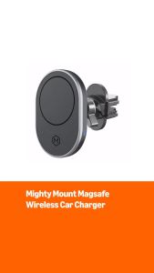 MagSafe Wireless Car Charger Air Vent Mount 15W Fast Charging Magnetic Phone Holder Strong N52 Magnets 360 ° Rotation Universal Car Charger for iPhone 17/16/15/14/Air/Galaxy