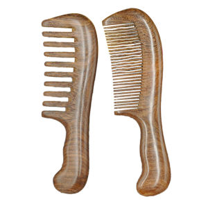[Sirola] Natural Sandalwood Hair Combs Anti-Static Wooden Comb Massager Long Wide Tooth Detangle Sandalwood Comb Hair Care Household Gift