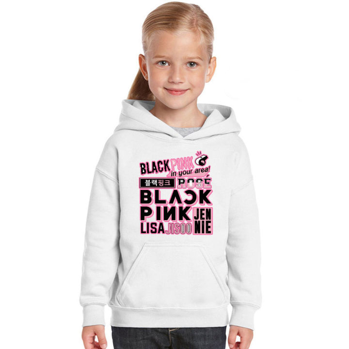 BLACK PINK PULLOVER HOODIE JACKET FOR KIDS Lazada PH