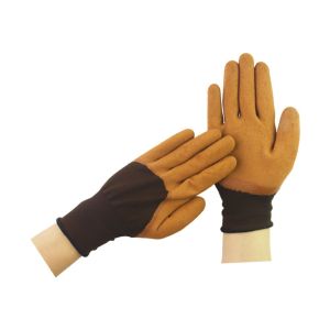 SH working safety gloves for hand 4Pairs Prick-proof Design Gardening Gloves Permeable Fabric Latex Material Prick-proof Gloves Planting Gloves Comfortable Latex Gloves Home Labor