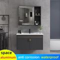 Aluminum Mirror Cabinet Bathroom Cabinet With Mirror Wall Lavatory Sink Complete Set Bathroom Sink Cabinet Wash Basin. 