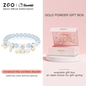 ZGO x Sanrio Cinnamoroll Kuromi Beaded Crystal Bracelet Cute Fashion Niche Girls Birthday Gift 6021