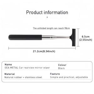 Retractable Car Rearview Mirror Wiper Portable Mini Glass Cleaner Auto Window Side Mirror Cleaning Brush Tool