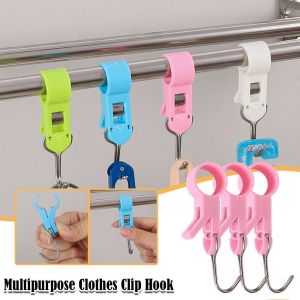 SUBJUGATE SENTENCE74CE5 4PCS มินิมินิ ตะขอยึดท่อ อเนกประสงค์อเนกประสงค์ พลาสติกทำจากพลาสติก ที่หนีบห้องน้ำ คลิปหนีบผ้าขนหนู เครื่องมือแขวนเก็บของ