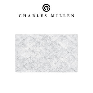 (2PC Tufted Bath Mat) CHARLES MILLEN (S) Trellis Anti Slip Bath Mat Floor Mat (40x60 CM/384g)