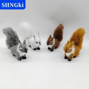 SHNGki 1pcs Miniatures Plush mô phỏng sóc đồ trang trí mini nhân tạo sóc bức tượng nhỏ động vật giả trang trí bàn Giáng sinh