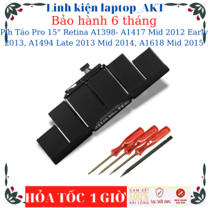 Pin dùng cho Laptop Táo Pro 15" Retina A1398- A1417 Mid 2012 Early 2013