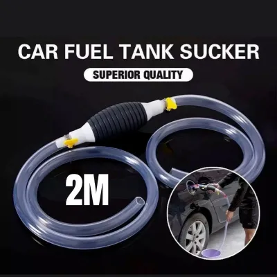 1.5/2/3M Car Manual Fuel Pump Syphon Transfer Oil Liquid Water Hand Pump Universal with Valve Clips