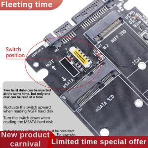 Fleeting time NGFF To SATA 3 HDD Enclosure MSATA SSD Adapter M.2 SATA Protocol Adapter Board