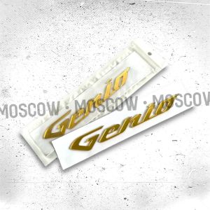 EMBLEM GENIO 3D LOGO TIMBUL MOTOR HONDA GENIO SATU SET ISI 2 EMBLEM TIMBUL LOGO GENIO MOTOR HONDA GENIO 2019 - 2024 STIKER MOTOR HONDA GENIO TIMBUL