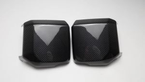 Cornerr Dry Carbon Fiber Exterior Car Side Wing Rear View Mirror Caps Cover Trim For Toyota Land Cruiser Prado 250 LC250 2024 2025 R7Q2P