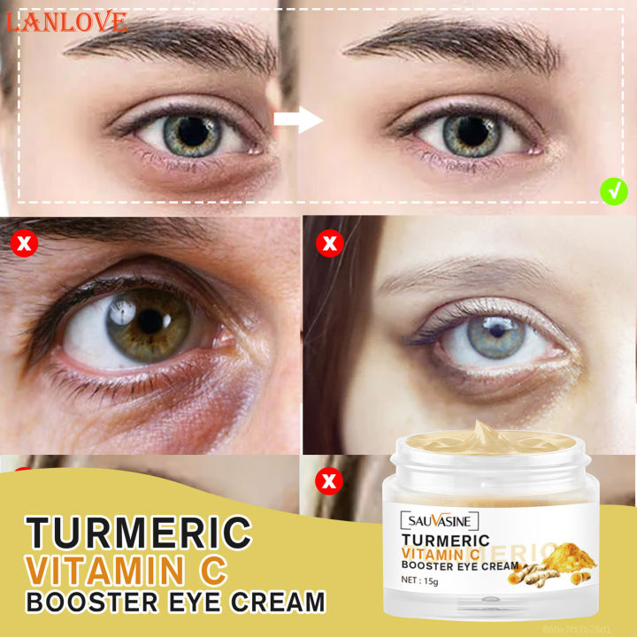 LANLOVE Turmeric Vitamin C Eye Cream Moisturizing Balm Lifting Firming