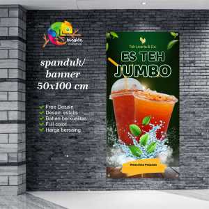 Cetak Spanduk Banner Es Teh Jumbo Model Hijau