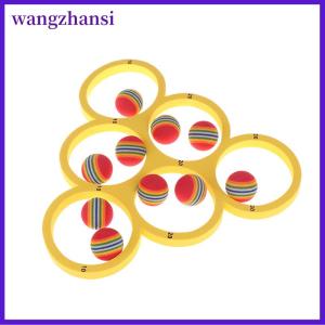 wangzhansi โต๊ะลอยน้ำ1ชิ้นพร้อมลูกบอล10ลูกลอยของเล่นลูกบอลลอยน้ำได้สำหรับเล่นกีฬาในน้ำเกมสระของเล่นวงกลมสำหรับขว้าง
