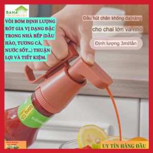 VÒI BƠM ĐỊNH LƯỢNG RÓT GIA VỊ DẠNG ĐẶC TRONG NHÀ BẾP (DẦU HÀO TƯƠNG CÀ NƯỚC SỐT…) THUẬN LỢI VÀ TIẾT KIỆM "BAHAMAR" Thiết kế ép chân không ấn nhẹ để ép ra nước sốt một cách trơn tru mà không bị nhỏ giọt dây dớt ra ngoài