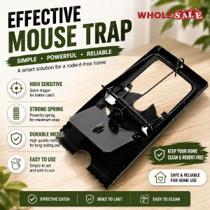 Stainless Steel Strong Spring Mousetrap Mouse Trap Rat Catcher Rodent Killer Indoor Pest Control / Perangkap Tikus Besi