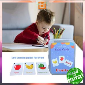 OFM-M308 Flash Card Bahasa Inggris Mainan Edukasi Anak / Kartu Pintar Balita Belajar Abjad Buah Transportasi / English Early Education Card Kids Import