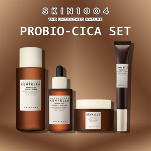 【SKIN1004】 Madagascar Centella Probio-Cica Bundle Set Basic 4 Toner 210ml + Compact Ampoule 50ml + Bakuchiol Eye Cream 20ml + Cream 50ml