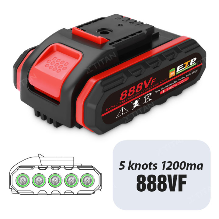 【COD】XTITAN Lithium Battery Suitable For 188VF 6.0Ah Electric drill ...