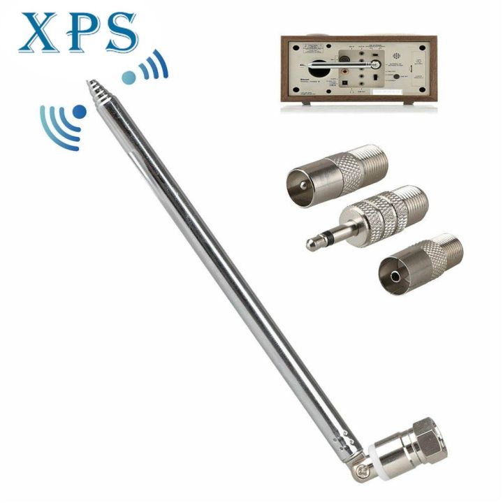 xps Telescopic Antenna FM 75 Ohm Aerial Wave 5V 10W with TV/3.5 Adapter