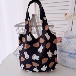 New Arrival Sweet Cute Cartoon Bear Handmade Vest Tote Bag Casual Daily Walking Bag Lightweight Portable Handbag