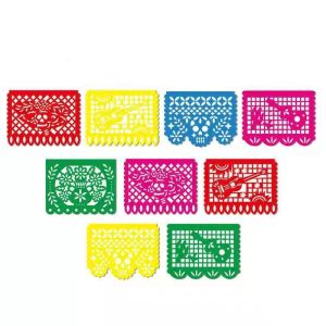 Square Day Of The Dead Mexican Halloween Party Decor Cinco Festival Dead Theme Festivals Party Banners Colorful Flags