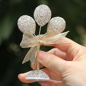 Cây bóng đính đá trang trí taplo ô tô xe hơi mix các set trang trí bàn làm việc