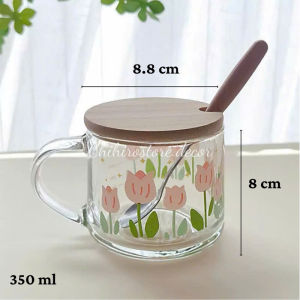 /NHIỀU MẪU/ Ly Thuỷ Tinh Hình Nơ Hình Bông Hoa Xinh Xắn Chịu Nhiệt Cao Dùng Uống Matcha Uống Cafe - Chihirostore.decor