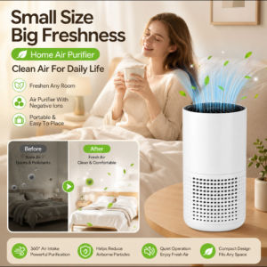 Portable Air Purifier Compact Air Cleaner Small Lightweight Design Personal Space Freshener