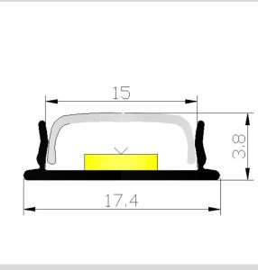 รางไฟเส้น อลูมิเนียม แบบติดลอย รุ่นโค้งงอได้ ยาว1เมตร (เฉพาะราง)