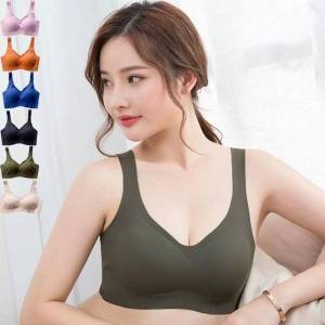 korean ladies seamless ice silk comfort breathable daily bra for women (690)