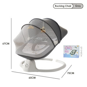 COCOBB Ergonomic Newborn Smart Rocker with Mosquito Net and Bluetooth Music - Baby Swing Crib for 0-3 Years
