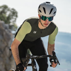 Santic Men Cycling Jersey Reflective With Pockets Breathable Quick Dry Sunscreen Bicycle Bike Tops