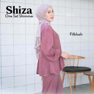 Shiza Oneset Shimmer / Santorini / Silk / Set / Hijab / Viral